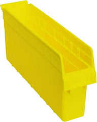 Quantum Storage - 17-7/8" Deep, Yellow Polypropylene Hopper Shelf Bin - 8" High x 4-3/8" Wide x 17-7/8" Long - Benchmark Tooling