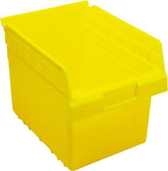 Quantum Storage - 11-5/8" Deep, Yellow Polypropylene Hopper Shelf Bin - 8" High x 8-3/8" Wide x 11-5/8" Long - Benchmark Tooling