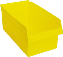 Quantum Storage - 17-7/8" Deep, Yellow Polypropylene Hopper Shelf Bin - 8" High x 11-1/8" Wide x 17-7/8" Long - Benchmark Tooling