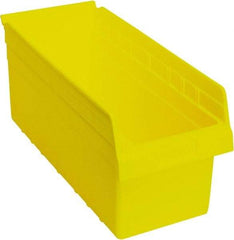 Quantum Storage - 17-7/8" Deep, Yellow Polypropylene Hopper Shelf Bin - 8" High x 8-3/8" Wide x 17-7/8" Long - Benchmark Tooling