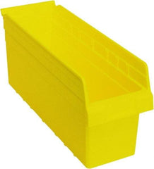 Quantum Storage - 17-7/8" Deep, Yellow Polypropylene Hopper Shelf Bin - 8" High x 6-5/8" Wide x 17-7/8" Long - Benchmark Tooling