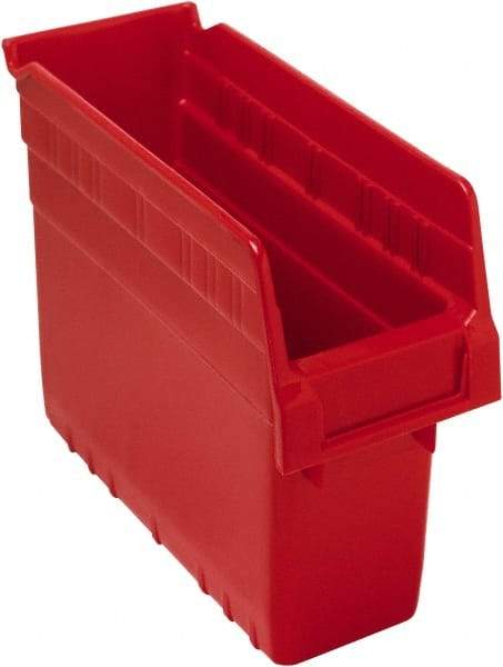 Quantum Storage - 11-5/8" Deep, Red Polypropylene Hopper Shelf Bin - 8" High x 4-3/8" Wide x 11-5/8" Long - Benchmark Tooling