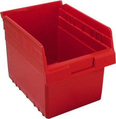 Quantum Storage - 11-5/8" Deep, Red Polypropylene Hopper Shelf Bin - 8" High x 8-3/8" Wide x 11-5/8" Long - Benchmark Tooling