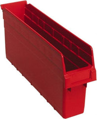 Quantum Storage - 17-7/8" Deep, Red Polypropylene Hopper Shelf Bin - 8" High x 4-3/8" Wide x 17-7/8" Long - Benchmark Tooling