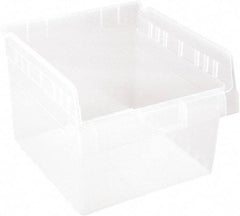 Quantum Storage - 11-5/8" Deep, Clear Polypropylene Hopper Shelf Bin - 8" High x 11-1/8" Wide x 11-5/8" Long - Benchmark Tooling