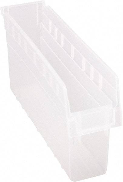 Quantum Storage - 17-7/8" Deep, Clear Polypropylene Hopper Shelf Bin - 8" High x 4-3/8" Wide x 17-7/8" Long - Benchmark Tooling