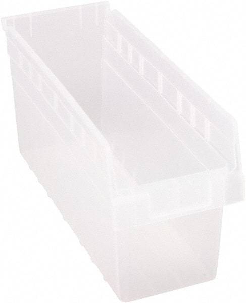 Quantum Storage - 17-7/8" Deep, Clear Polypropylene Hopper Shelf Bin - 8" High x 6-5/8" Wide x 17-7/8" Long - Benchmark Tooling