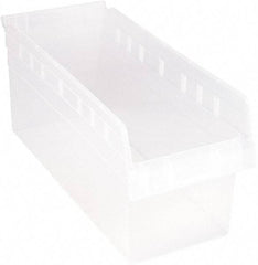 Quantum Storage - 17-7/8" Deep, Clear Polypropylene Hopper Shelf Bin - 8" High x 8-3/8" Wide x 17-7/8" Long - Benchmark Tooling