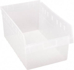 Quantum Storage - 17-7/8" Deep, Clear Polypropylene Hopper Shelf Bin - 8" High x 11-1/8" Wide x 17-7/8" Long - Benchmark Tooling