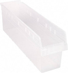 Quantum Storage - 23-5/8" Deep, Clear Polypropylene Hopper Shelf Bin - 8" High x 6-5/8" Wide x 23-5/8" Long - Benchmark Tooling