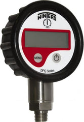 Winters - 2-1/2" Dial, 1/4 Thread, 0-15 Scale Range, Pressure Gauge - Lower Connection Mount, Accurate to 0.01% of Scale - Benchmark Tooling