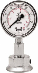 Winters - 2-1/2" Dial, 1-1/2 Thread, 0-160 Scale Range, Pressure Gauge - Lower Connection Mount, Accurate to 1.5% of Scale - Benchmark Tooling