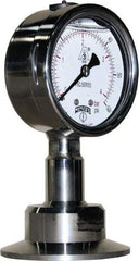 Winters - 2-1/2" Dial, 2 Thread, 0-60 Scale Range, Pressure Gauge - Lower Connection Mount, Accurate to 1.5% of Scale - Benchmark Tooling