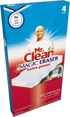 Mr. Clean - 2.4" Long x 4.6" Wide x 0.7" Thick Eraser - Heavy-Duty, White - Benchmark Tooling