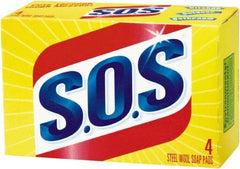 SOS - Steel Wool Scouring Soap Pad - Heavy-Duty, Blue/Gray - Benchmark Tooling