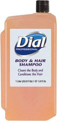 Dial - 1 L Bottle Peach Hair & Body Wash - Clear Amber - Benchmark Tooling