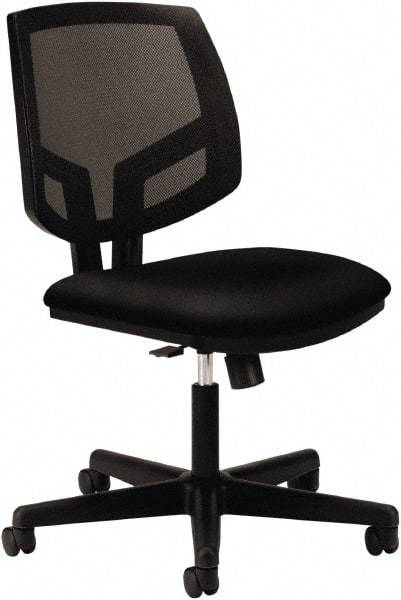 Hon - 38-1/2" High Task Chair with Synchro-Tilt - 24" Wide x 25" Deep, 100% Polyester Seat, Black - Benchmark Tooling