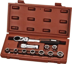 Paramount - 11 Piece 3/4" Drive Deep Well Socket Set - 12 Points, 3/8" to 3/4" Range, Inch Measurement Standard - Benchmark Tooling