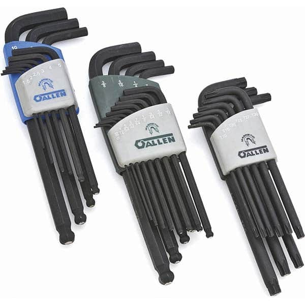 Allen - Hex Key Sets Tool Type: Hex Key Handle Type: L-Key Long & Short Arm - Benchmark Tooling