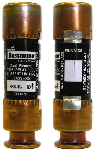 Cooper Bussmann - 125 VDC, 250 VAC, 17.5 Amp, Time Delay General Purpose Fuse - Fuse Holder Mount, 50.8mm OAL, 20 at DC, 200 (RMS) kA Rating, 14.3mm Diam - Benchmark Tooling