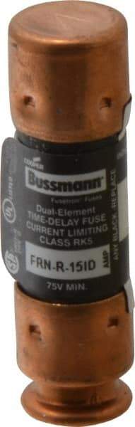 Cooper Bussmann - 125 VDC, 250 VAC, 15 Amp, Time Delay General Purpose Fuse - Fuse Holder Mount, 50.8mm OAL, 20 at DC, 200 (RMS) kA Rating, 14.3mm Diam - Benchmark Tooling