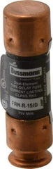 Cooper Bussmann - 125 VDC, 250 VAC, 15 Amp, Time Delay General Purpose Fuse - Fuse Holder Mount, 50.8mm OAL, 20 at DC, 200 (RMS) kA Rating, 14.3mm Diam - Benchmark Tooling