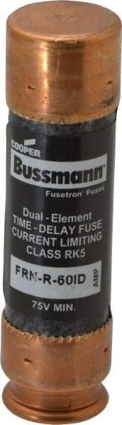 Cooper Bussmann - 125 VDC, 250 VAC, 60 Amp, Time Delay General Purpose Fuse - Fuse Holder Mount, 76.2mm OAL, 20 at DC, 200 (RMS) kA Rating, 20.6mm Diam - Benchmark Tooling