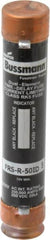 Cooper Bussmann - 250 VDC, 600 VAC, 50 Amp, Time Delay General Purpose Fuse - Fuse Holder Mount, 5-1/2" OAL, 20 at DC, 200 (RMS) kA Rating, 27mm Diam - Benchmark Tooling