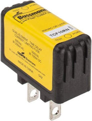 Cooper Bussmann - 300 VDC & 600 VAC, 10 Amp, Time Delay General Purpose Fuse - Plug-in Mount, 47.75mm OAL, 100 at DC, 200 (CSA RMS), 300 (UL RMS) kA Rating - Benchmark Tooling