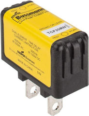 Cooper Bussmann - 300 VDC & 600 VAC, 25 Amp, Time Delay General Purpose Fuse - Plug-in Mount, 47.75mm OAL, 100 at DC, 200 (CSA RMS), 300 (UL RMS) kA Rating - Benchmark Tooling