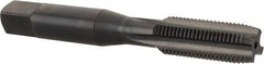 OSG - 3/8-24 UNF 3B 4 Flute Oxide Finish High Speed Steel Straight Flute Standard Hand Tap - Plug, Right Hand Thread, 2-15/16" OAL, 1-1/4" Thread Length, H3 Limit, Oversize - Exact Industrial Supply