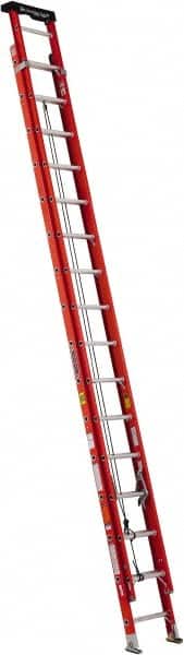 Louisville - 32' High, Type IA Rating, Fiberglass Industrial Extension Ladder - 300 Lb Capacity, 29' Working Length - Benchmark Tooling