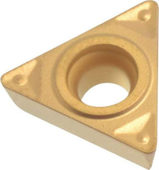 Sumitomo - TPMT332 ENF Grade AC830P Carbide Turning Insert - 60° Triangle, 3/8" Inscr Circle, 3/16" Thick, 1/32" Corner Radius - Benchmark Tooling