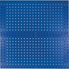 Kennedy - 18" Wide x 36" High Industrial Steel Tool Peg Board System - 2 Panels, Steel, Blue - Benchmark Tooling