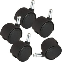 Master Caster - Matte Black Carpet Casters - For Wood & Tubular Metal Chairs & Office Furniture - Benchmark Tooling