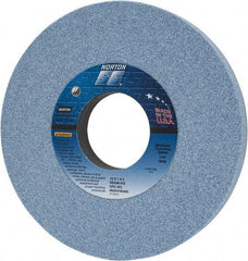 Norton - 10" Diam x 3" Hole x 1" Thick, I Hardness, 46 Grit Surface Grinding Wheel - Ceramic, Type 1, Coarse Grade, 2,485 Max RPM, Vitrified Bond, No Recess - Benchmark Tooling
