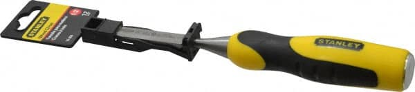 Stanley - 9" OAL x 1/2" Blade Width Wood Chisel - 1/2" Tip, Polypropylene Handle - Benchmark Tooling