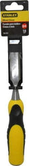 Stanley - 9" OAL x 3/4" Blade Width Wood Chisel - 3/4" Tip, Polypropylene Handle - Benchmark Tooling