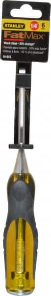 Stanley - 9" OAL x 1/4" Blade Width Wood Chisel - 1/4" Tip, Acetate & Rubber Grip Handle - Benchmark Tooling