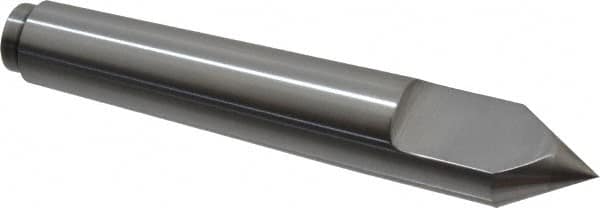 Riten - 1.078" Head Diam, Carbide-Tipped Steel Standard Point Half Dead Center - B&S 9 Brown & Sharpe Taper, 1.078" Point Diam, 6-1/2" OAL - Benchmark Tooling