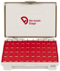 Vermont Gage - 50 Piece, 0.0115-0.0605 Inch Diameter Plug and Pin Gage Set - Minus 0.0001 Inch Tolerance, Class ZZ - Benchmark Tooling