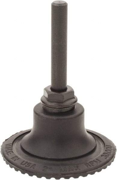 Made in USA - 2" Diam Quick-Change Type R Disc Backing Pad - 1/4" Shank Diam, Medium Density, 30,000 RPM - Benchmark Tooling