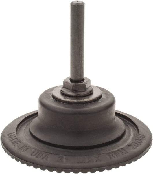 Made in USA - 3" Diam Quick-Change Type R Disc Backing Pad - 1/4" Shank Diam, Medium Density, 20,000 RPM - Benchmark Tooling
