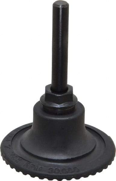 Made in USA - 2" Diam Quick-Change Type S Disc Backing Pad - 1/4" Shank Diam, Medium Density, 30,000 RPM - Benchmark Tooling