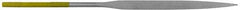 PFERD - 7" Needle Precision Swiss Pattern Flat File - Double Cut, Round Handle - Benchmark Tooling