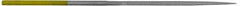 PFERD - 7" Needle Precision Swiss Pattern Square File - Double Cut, Round Handle - Benchmark Tooling