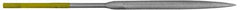 PFERD - 7" Needle Precision Swiss Pattern Half Round File - Double Cut, Round Handle - Benchmark Tooling