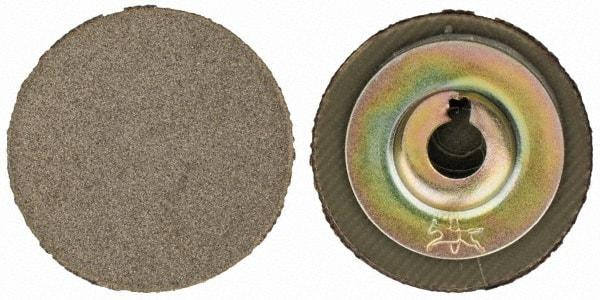 PFERD - 1" Disc Diam, 220 Grit, Diamond Quick Change Disc - Type S Attaching System, Coated, Brown, Fine Grade, 15,500 RPM, D76 Series - Benchmark Tooling