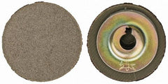 PFERD - 1" Disc Diam, 220 Grit, Diamond Quick Change Disc - Type S Attaching System, Coated, Brown, Fine Grade, 15,500 RPM, D76 Series - Benchmark Tooling
