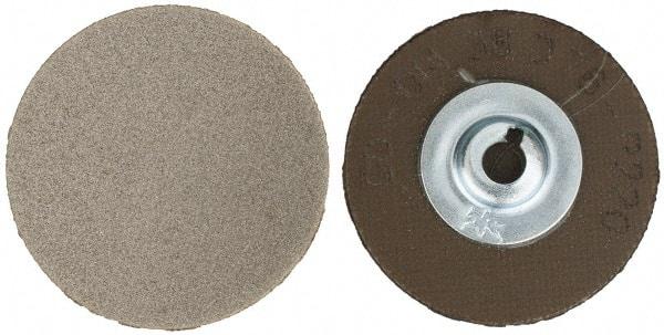 PFERD - 1-1/2" Disc Diam, 220 Grit, Diamond Quick Change Disc - Type S Attaching System, Coated, Brown, Fine Grade, 12,500 RPM, D76 Series - Benchmark Tooling